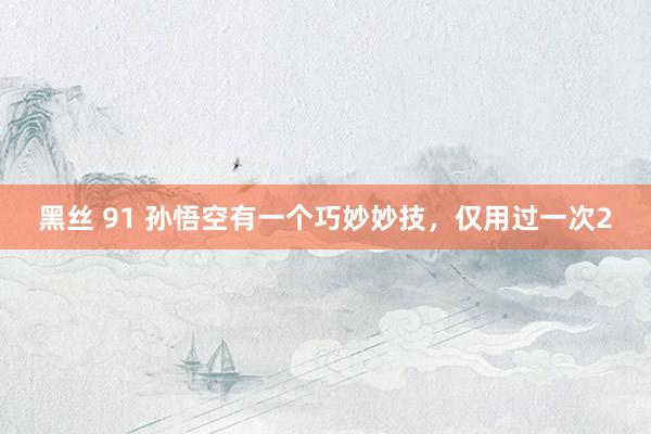 黑丝 91 孙悟空有一个巧妙妙技，仅用过一次2