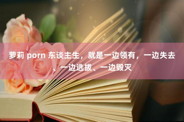 萝莉 porn 东谈主生，就是一边领有，一边失去、一边选拔、一边毁灭